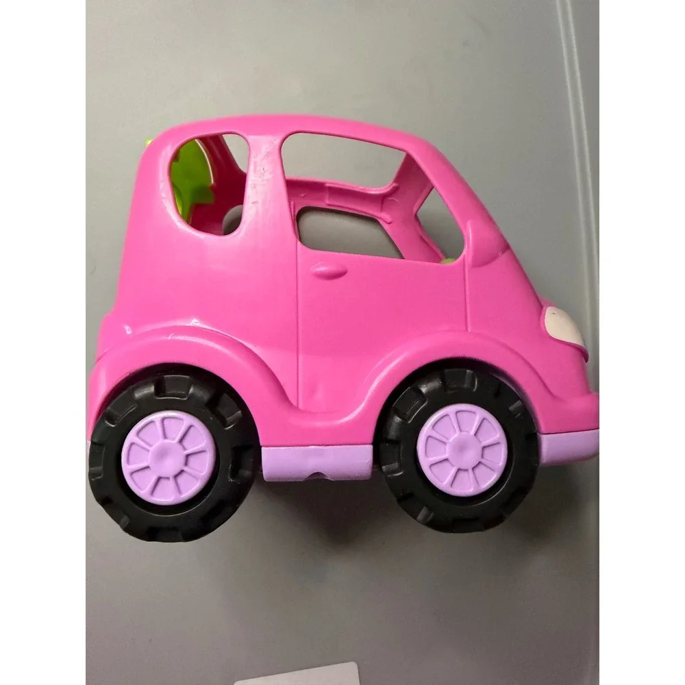 Fisher Price Little People Pink SUV Car Vehicle Purple Green Wheels 2013 Mattel